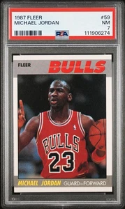 1987 Fleer Michael Jordan #59 2nd Year PSA 7 NM Bulls - Picture 1 of 3