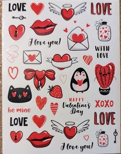 Valentine's Day Stickers Scrap booking Valentines Day Be mine Love - Picture 1 of 3