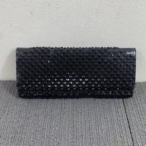 Call it Spring Convertible Clutch Crossbody Bag Small Black Studded Chain Strap - Picture 1 of 19