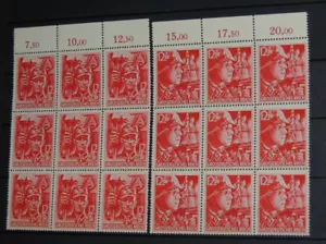 Deutschland 3. Reich 1945 SA/SS Heeresbogen 9 x komplett Mi.# 909-910 postfrisch 810€ - Bild 1 von 4