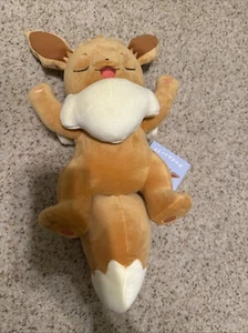Eevee Pokémon Sleep Motchiri Plush doll OYASUMI Sleeping Pokemon Center - Picture 1 of 7