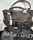 Charlie Lapson Brown Leather Shoulder Bag NEW w/Dust Bag