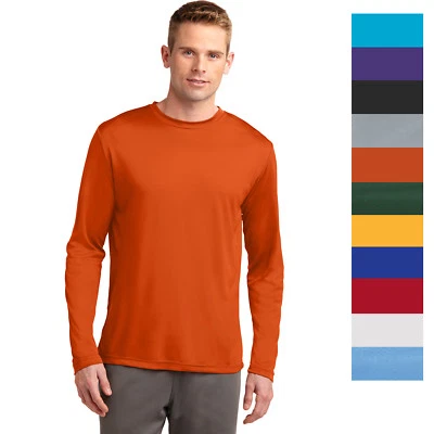 Camiseta Sport-Tek para hombre manga larga rendimiento absorbente de humedad M-ST350LS Foto 1 de 2