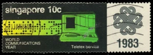 SINGAPORE 430 (SG463) - World Communications Year "Telex Services" (pf94480) - Picture 1 of 1