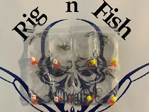 8 Impianti di Pesca da Surf/Pier in Fluorocarbon per Pompano, Whitings, Flounder, Spots... - Foto 1 di 11