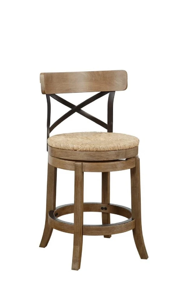 Boraam Myrtle Counter Height Stool, 24-Inch, Wheat Wire-Brush - Image 1 of 4