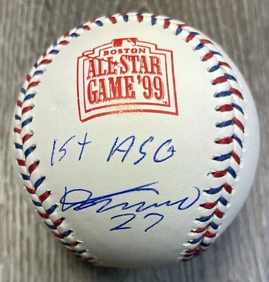 Vladimir Guerrero Sr. “1st ASG” Signed 1999 All-Star Game Logo MLB Baseball JSA - Image 1 of 2