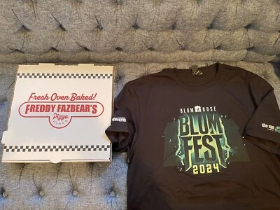 NYCC 2023 2024 Lote Exclusivo Five Nights At Freddy's Pizza Box + Camisa Blumfest Foto 1 de 4