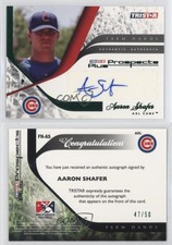 2008 TRISTAR Prospects Plus Farm Hands Authentic Green /50 Aaron Shafer Auto