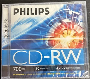 CD RW 700 MB 80 Minutes Philips OVP - Afbeelding 1 van 2