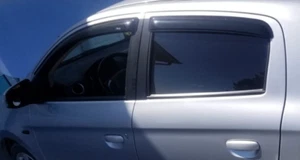 AVS Smoke Rain Guards Vent Visors 3M Tape-On for 2014-2024 Mitsubishi Mirage - Picture 1 of 2