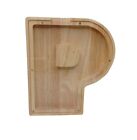 Banque de pièces plate en bois lettre décorative P plexiglas bois avant