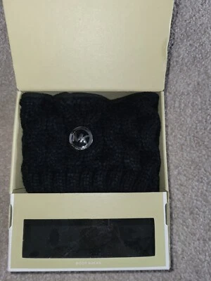 Calcetines Bota Michael Kors MK Logo 40F5MKFP3D Cable Tejido Lana Negro L/XL (9-11) Foto 1 de 4