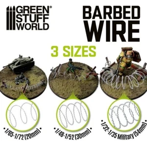 Green Stuff World : Simulation de fil de fer barbelé : 1/72 - 1/35 : 5 m 16 pieds - Photo 1 sur 8