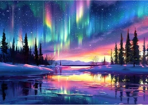 Aurora Diamond Painting Kits for Adults - Aurora Diamond Art Kits for Adults Beg - Picture 1 of 6