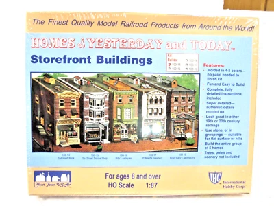 HO IHC STOREFRONT BUILDING KITS, 4 BLDGS SELECT ONE OR ALL  100-14, 15, 16 - Image 1 of 2