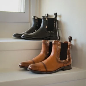 Botas Chelsea Polar Fox Frederick de caña alta para hombre con ribete floral - Imagen 1 de 18