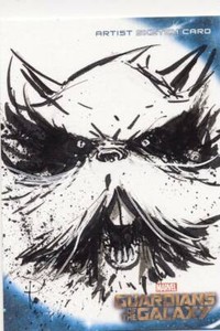 2014 Marvel Guardians of the Galaxy Sketch Card Pennington Rocket Raccoon