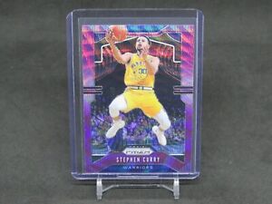 2019-20 PANINI PRIZM STEPHEN CURRY PURPLE WAVE GOLDEN STATE WARRIORS AT