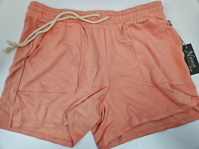Pantalones cortos de felpa para mujer Natural Reflections rosa melocotón pequeños Foto 1 de 4
