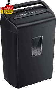 21L Schredder Aktenvernichter 10 Blatt Kreuzschnitt Sicherheitsstufe P4 Schutz - Bild 1 von 8