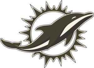 Miami Dolphins Army Inspired Mini Football Helmet Decals - Picture 1 of 3