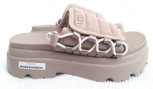 UGG Slide Sandali Scarpe Ciabatte Cinturino Pizzo Plateau Chunkie Battistrada Sabbia