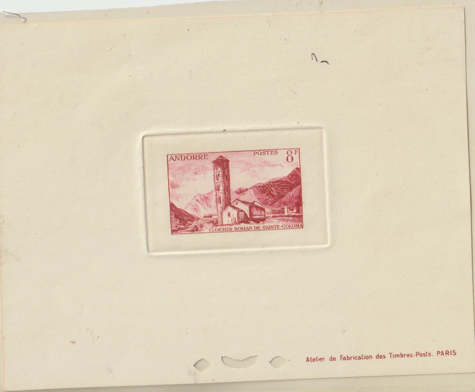 1955.58 ANDORRE EPREUVE DE LUXE YVERT N°143 LEGERE TRACE DE SYLO BILLE - Imagen 1 de 1