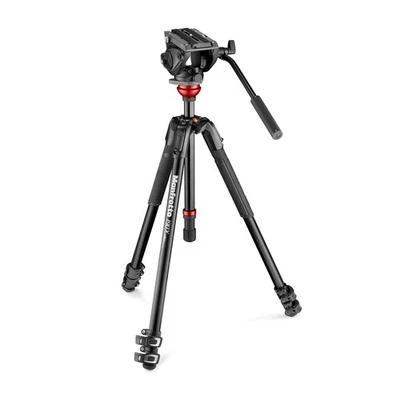 500 Fluid Video Head Flat Base with 190X Video Alu Tripod|Manfrotto - Image 1 of 4