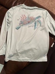 Youth Salt Life Large Long Sleeve T-Shirt with Graphic Back - Picture 1 of 3