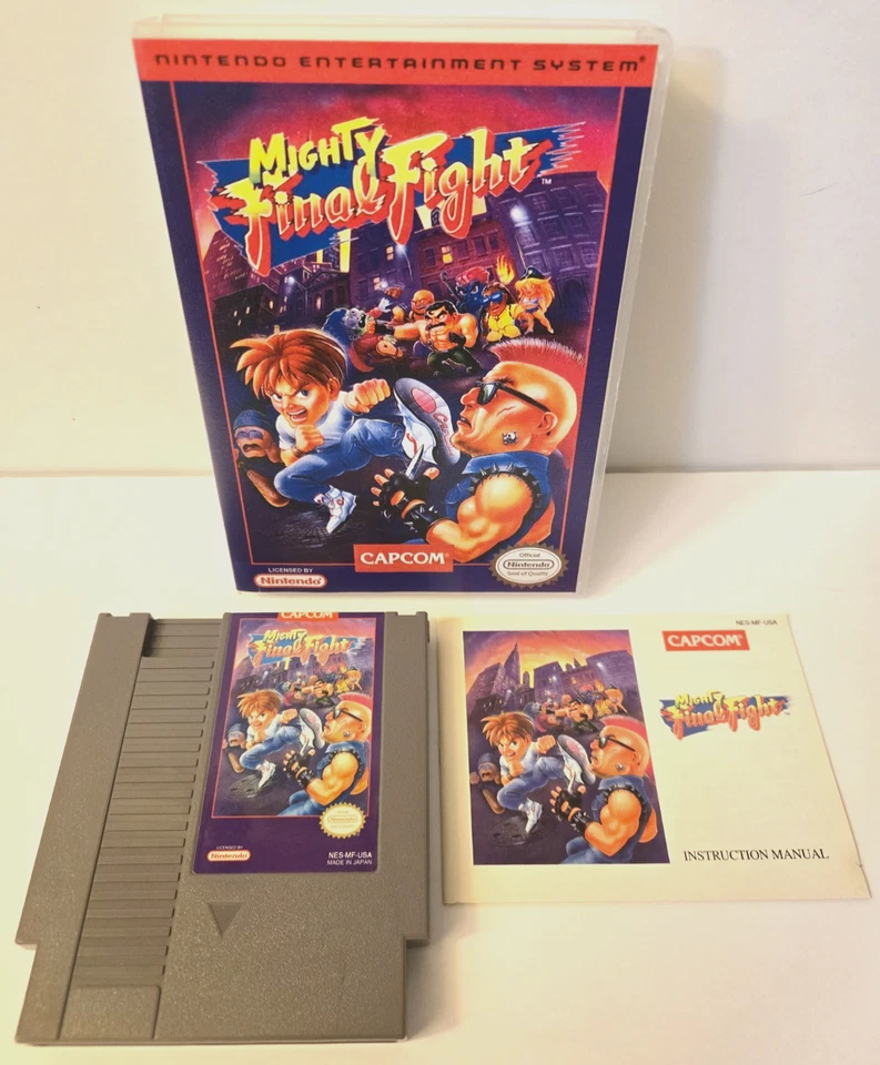 Mighty Final Fight (Nintendo NES, 1993) CAPCOM Game & Manual Only TESTED RARE - Image 1 of 4
