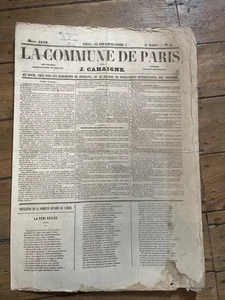 Rare Journal Ancien La Commune De Paris Cahaigne Révolution Mars 1849 - Picture 1 of 4