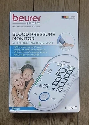 Beurer BM55 кровяное давление машина XL с подсветкой дисплей аритмия сигнализации новый в коробке - Изображение 1 из 4