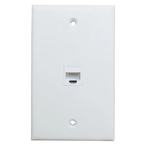 1-Packung 1 Anschluss Ethernet Wandplatte, Schlussstein Buchse Wandplatte m5534 - Afbeelding 1 van 6