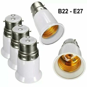 Bulb Light Lamp Holder Base Socket Screw Bayonet Converter Adapter B22 to E27 - Picture 1 of 13