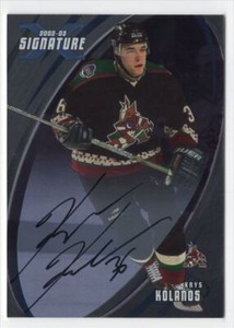 2002-03 Be a Player Signature Series Auto KRYS KOLANOS .