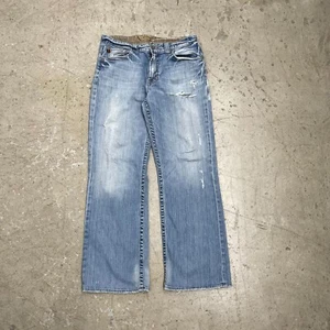 Big Star Jeans Mens 33x31 USA Blue Pants Straight Distressed Faded Denim Tag 33R - Picture 1 of 19