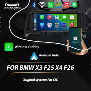8.8" WIRELESS APPLE CARPLAY ANDROID AUTO FOR BMW X3 F25 X4 F26 CIC TOUCH SCREEN - Picture 1 of 5