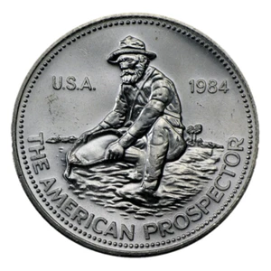 Vintage 1984 Engelhard American Prospector "E" Logo  1 oz .999 Fine Silver Round - Picture 1 of 2