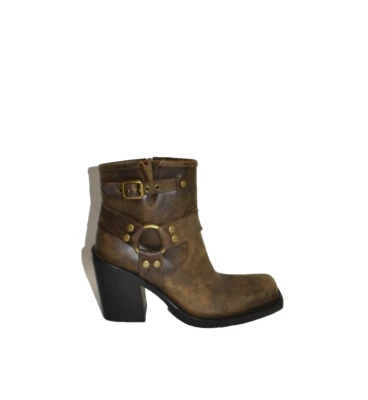 New! Jeffrey Campbell  8.5 Handler Harness Bootie  Brown Distressed Bronze DD494 - Image 1 of 4