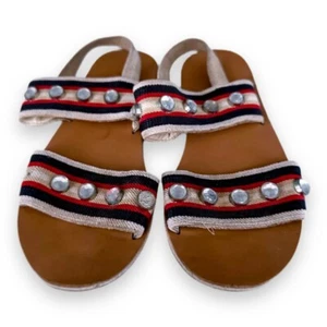 Mädchen offene Zehenpartie flache Diamanten Sommer Sandalen Schuhe Größe 11 - Bild 1 von 6