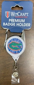 FLORIDA GATORS PREMIUM METAL RETRACTABLE ID BADGE HOLDER KEY CHAIN NEW WINCRAFT - Picture 1 of 1