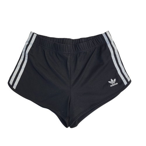 Pantaloncini sportivi Adidas neri da palestra UK da donna taglia 4 W24 EE107