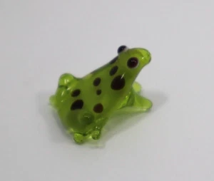 KDTOP frog green toad MINIATURE GLASS FIGURINE mini animal world Ganz er75069 - Picture 1 of 8