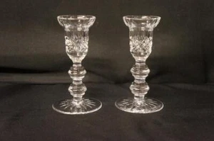 2 Waterford Crystal Candlesticks Giftware Collection 5 3/4" Tall - Picture 1 of 1