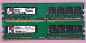 2GB 2x1GB PC2-5300 KINGSTON DDR2 KWK007-ELC Dell Dimension 3100 4700 5100 5150 - Picture 1 of 6