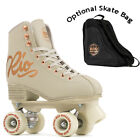 Rio Roller Quad Roller Skates Rose Cream - Optional Skate Bag