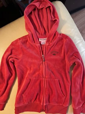 Chaqueta con Capucha Juicy Couture Niños Talla 5 Marca Juvenil Roja Foto 1 de 4