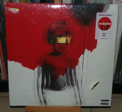 RIHANNA ANTI RED COLOR LP WORK LOVE ON THE BRAIN KISS IT BETTER NEEDED ME WOO - Image 1 of 4
