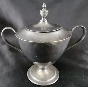 Azúcarero vintage con tapa plateado metal sin marca aprox 6" de alto - Imagen 1 de 13